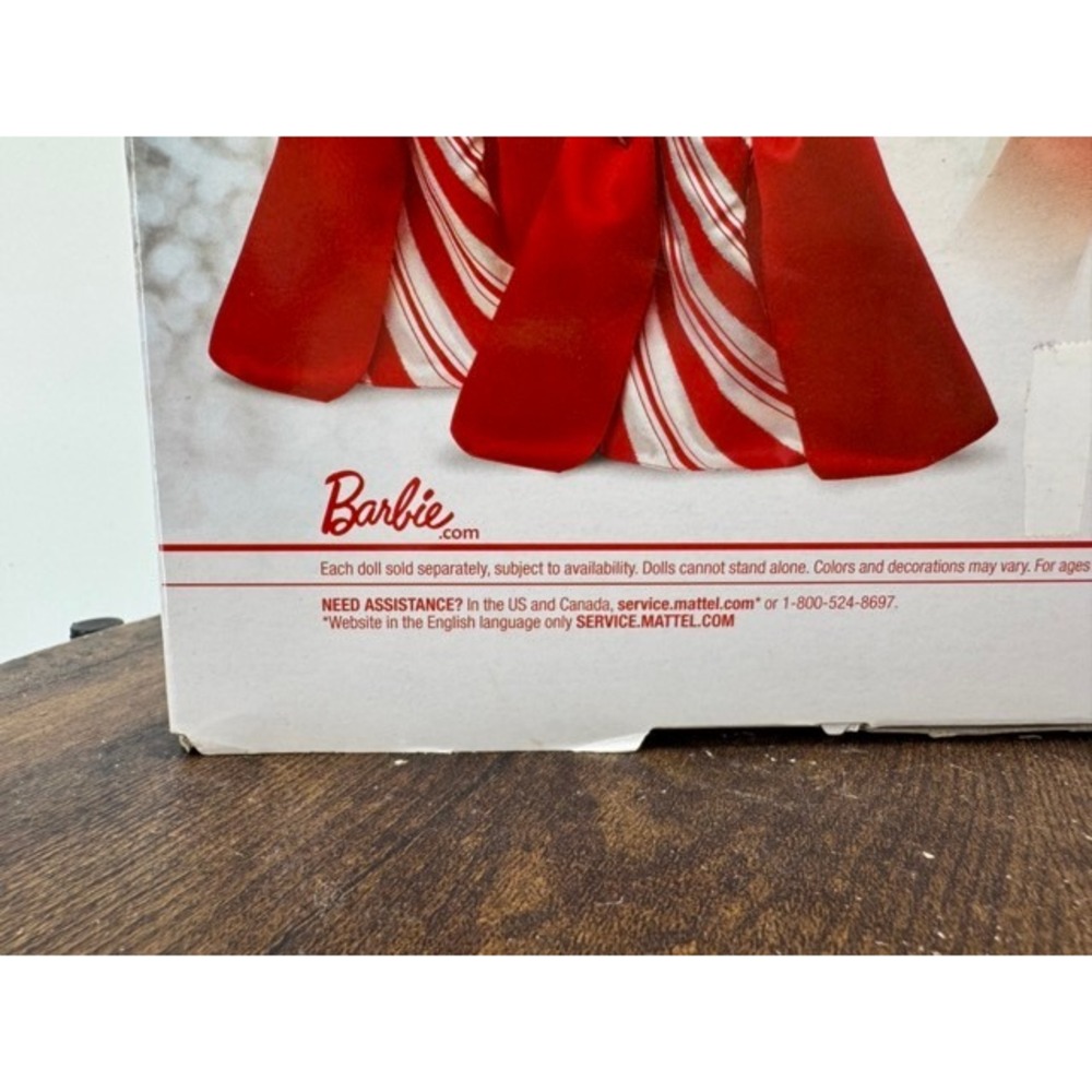 Mattel NEW 2019 Holiday Barbie Doll Red White Gown Signature Blonde - Picture 7 of 11